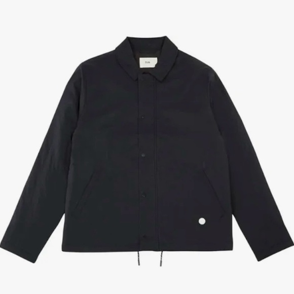 Folk Wadded Pebble Jacket Japanese Nylon Snap Zip Front Black Men’s XS - Picture 4 of 16